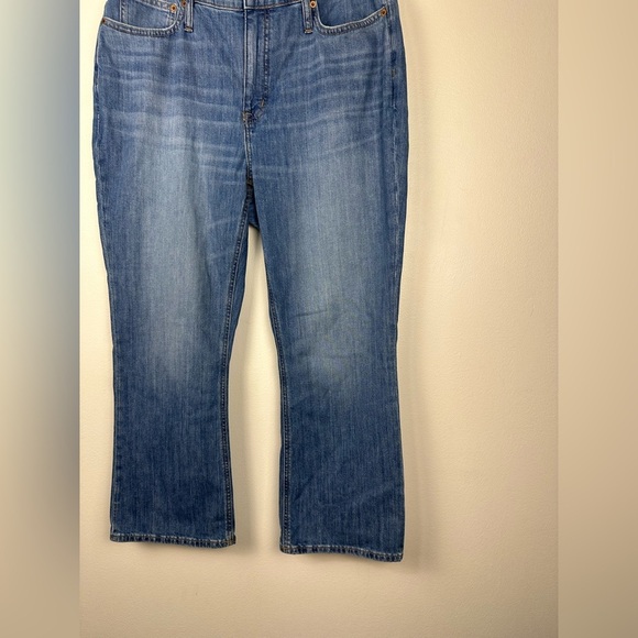 J Crew Mid Rise Flare Crop Jeans Blue Women’s Sz 33 Stretch Pockets - Picture 8 of 10